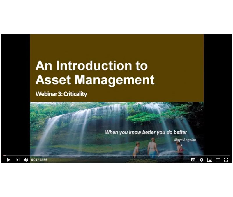 Webinar: Asset Management Core Component 3