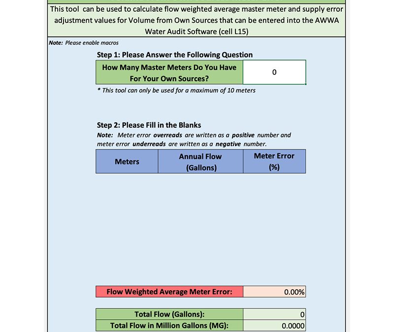 Flow Weighted Average Tool