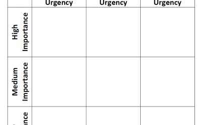 Level of Service Importance vs. Urgency Matrix
