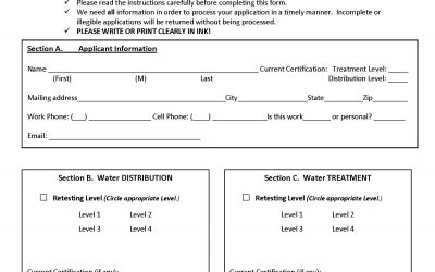 Operator Certification EPA Region 6 Retesting Application