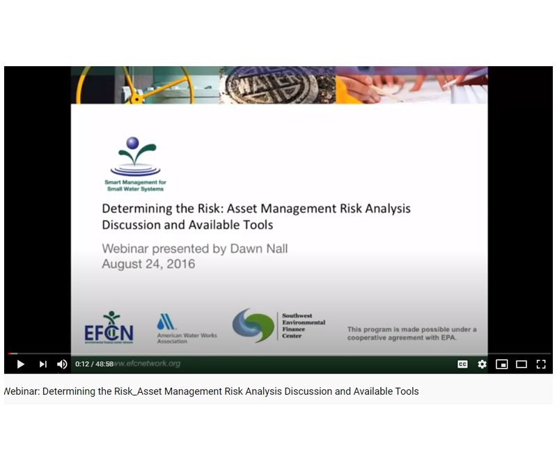 Webinar: Determining the Risk: Asset Management Risk Analysis Discussion and Available Tools