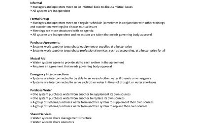 Types of Partnerships for Water Systems