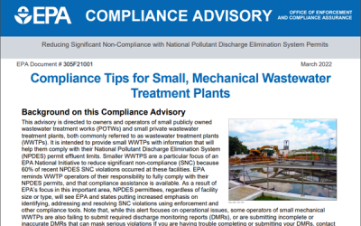 Compliance Tips for Small, Mechanical Wastewater Treatment Plants