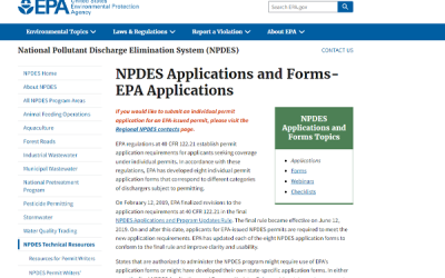 NPDES Applications and Forms-EPA Applications