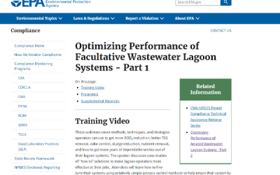 Optimizing Performance of Facultative Wastewater Lagoon Systems – Part 1