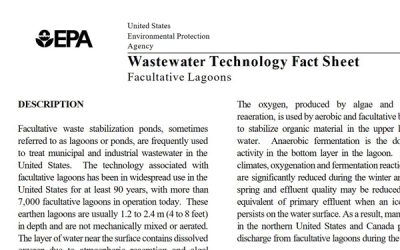 Wastewater Technology Fact Sheet: Facultative Lagoons