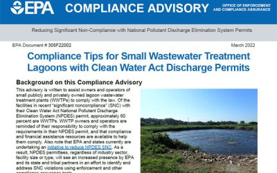 Compliance Tips for Small Wastewater Treatment Lagoons with Clean Water Act Discharge Permits
