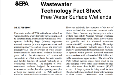 Wastewater Technology Fact Sheet: Free Water Surface Wetlands