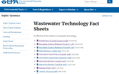 Wastewater Technology Fact Sheets