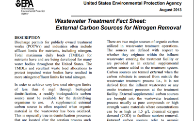Wastewater Treatment Fact Sheet: External Carbon Sources for Nitrogen Removal