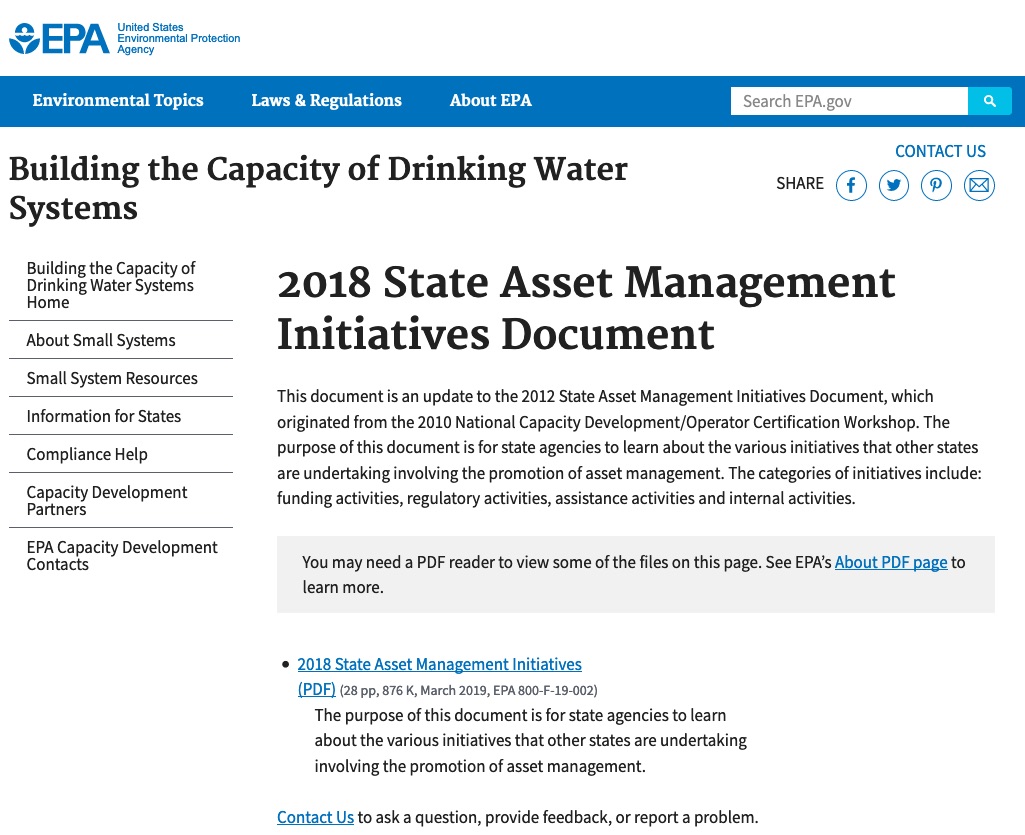 2018 State Asset Management Initiatives