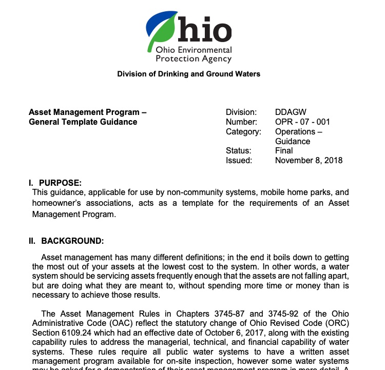 Asset Management Program General Template Guidance