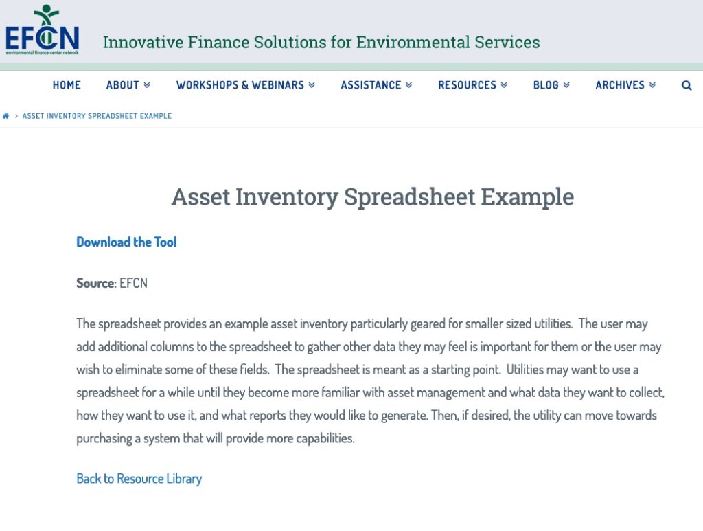 Asset inventory Spreadsheet