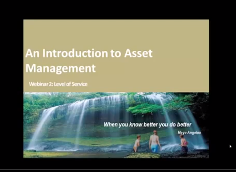 WEBINAR: Asset Management Core Component 2 – Required Level of Service