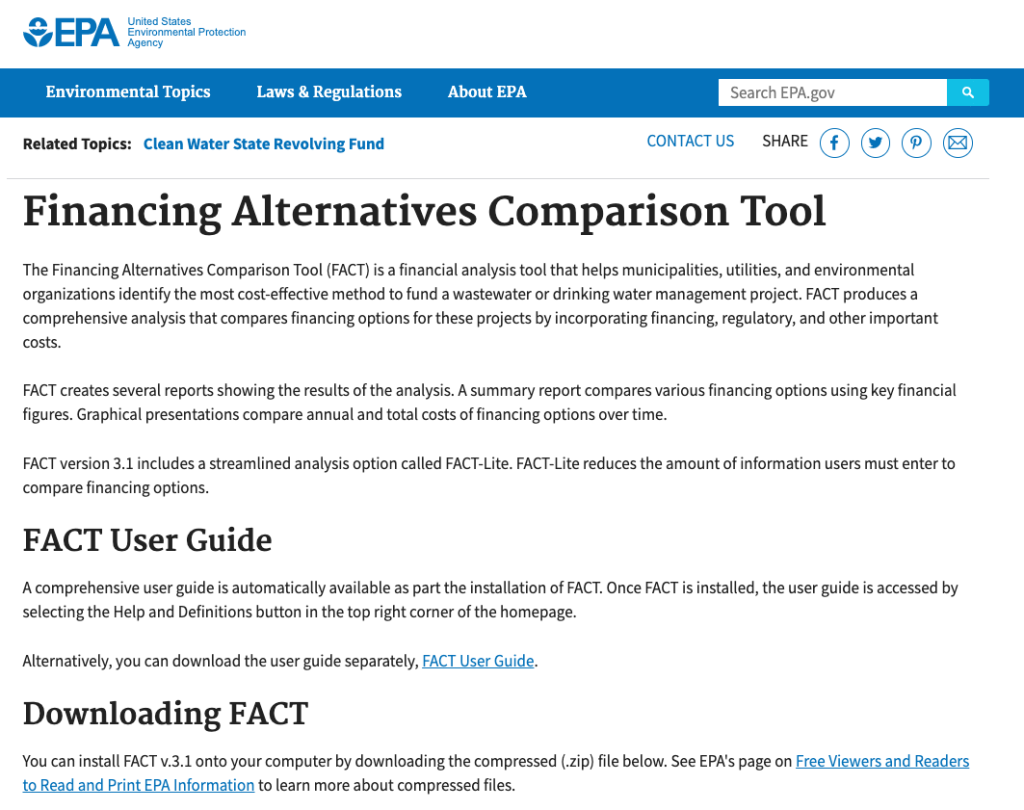 Financing Alternatives Comparison Tool (FACT)