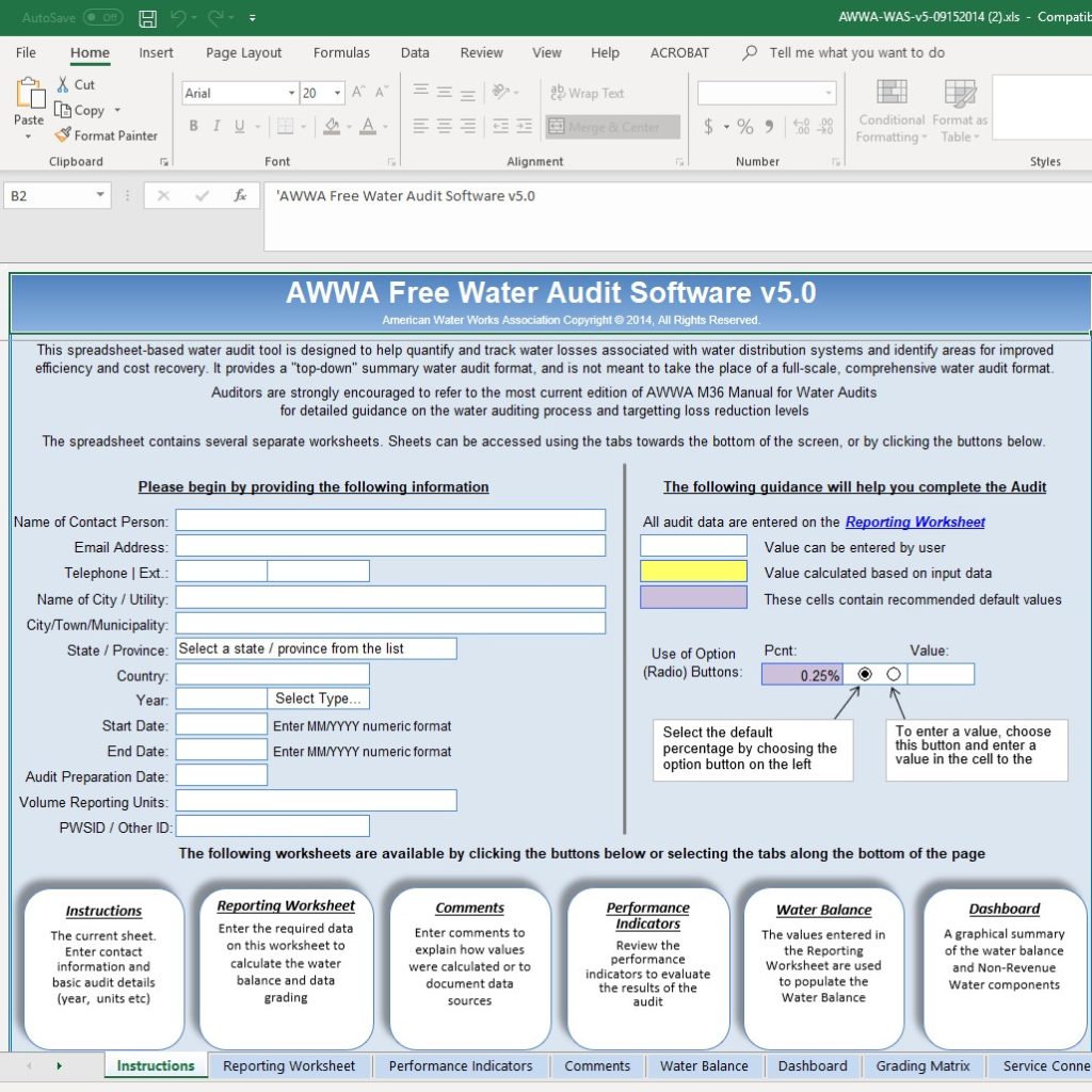 Water Audit Software