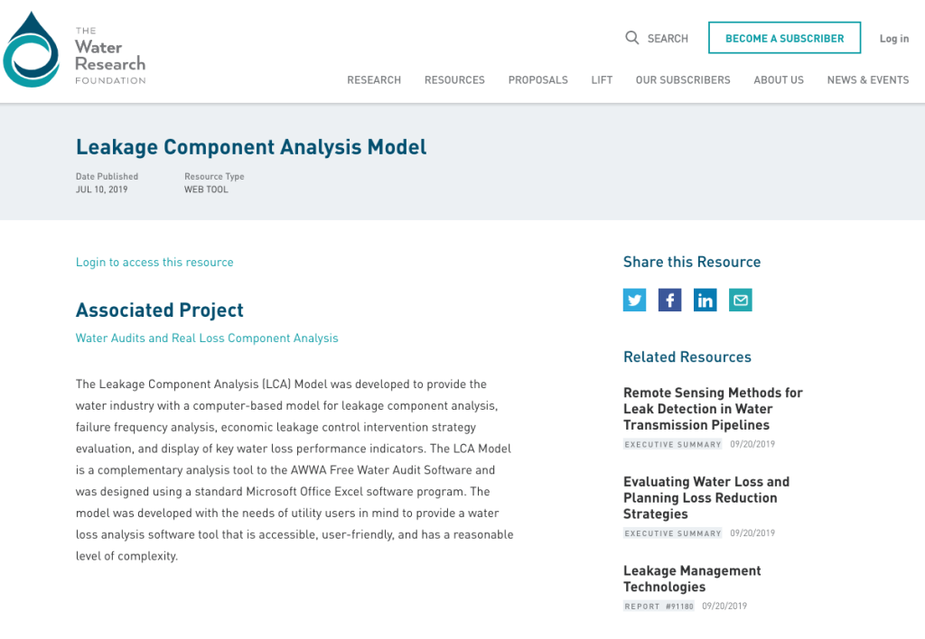 Leakage Component Analysis Model