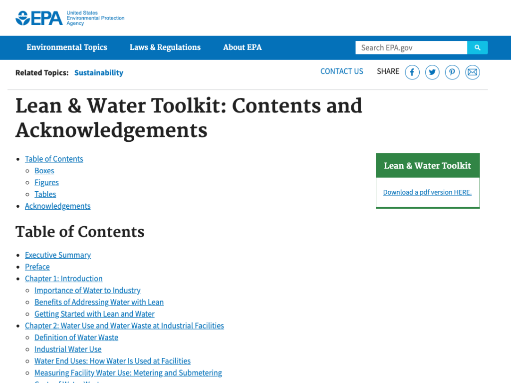 Lean and Water Toolkit