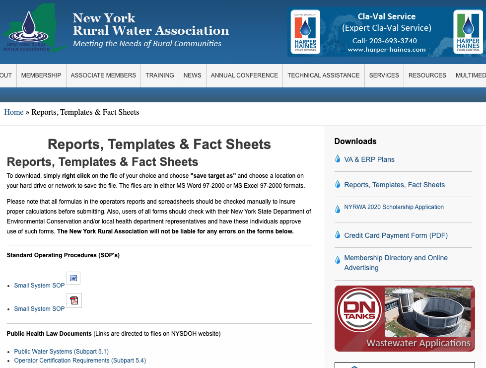 Small System Template for Standard Operating Procedures