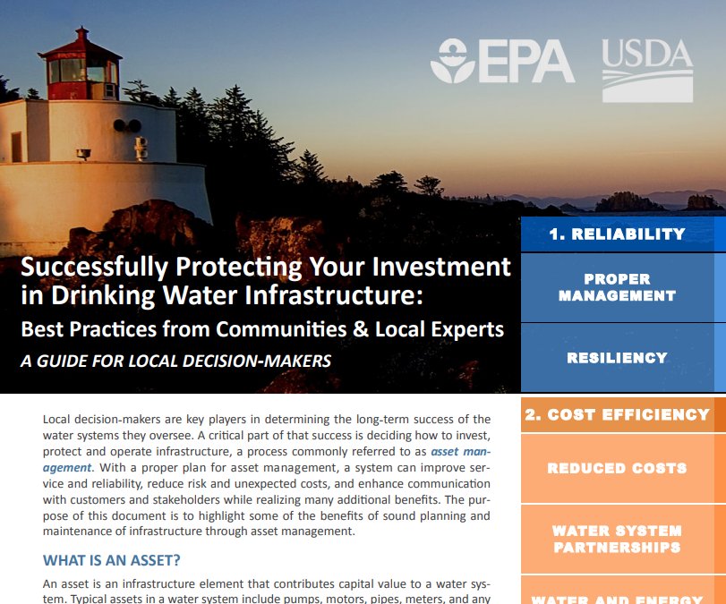 Successfully Protecting Your Investment In Drinking Water Infrastructure: Best Practices from Communities and Local Experts