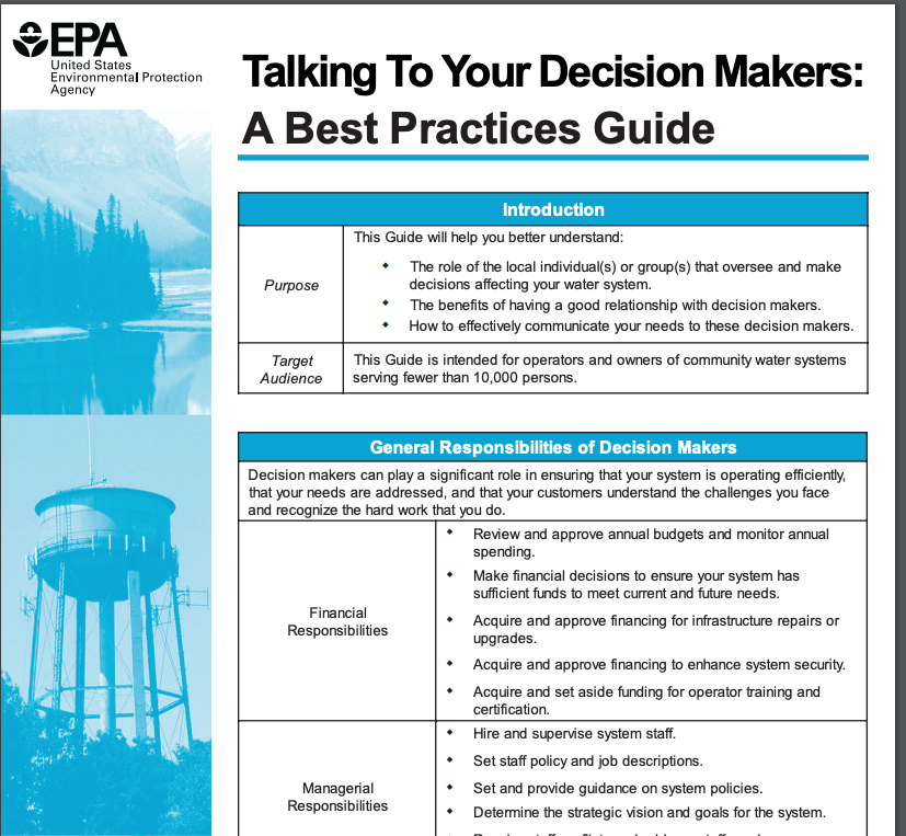 Talking to Your Decision Makers: A Best Practice Guide