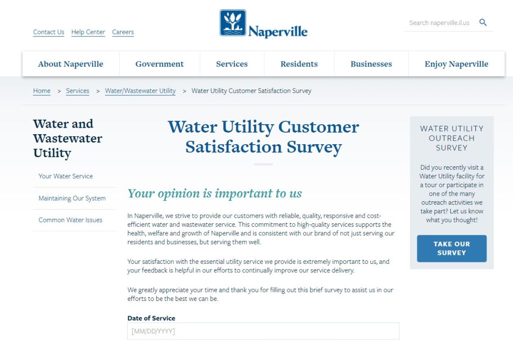 Water Utility Customer Satisfaction Survey