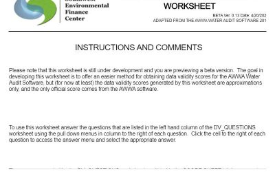 Data Validity Worksheet