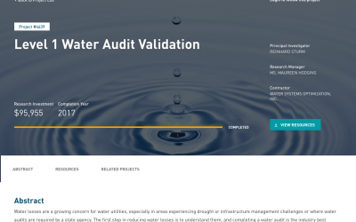 Level 1 Water Audit Validation: Guidance Manual